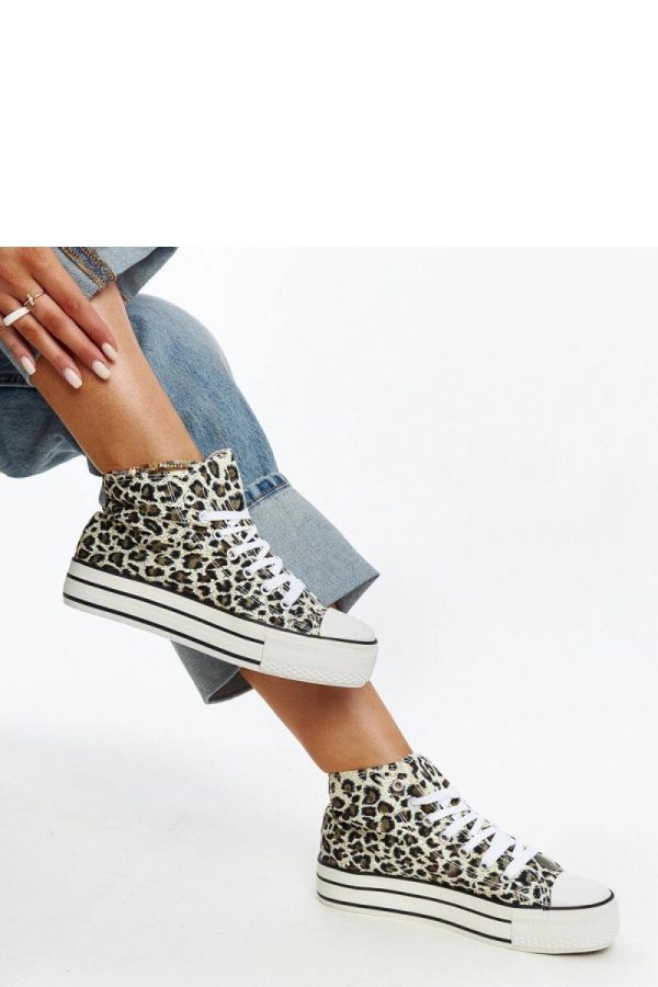 Beige Sneakers.Fabric and Heel Height