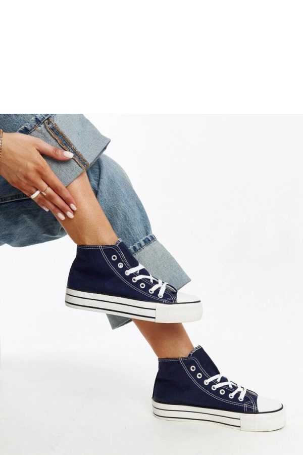 Blue Sneakers....Fabric and Heel Height