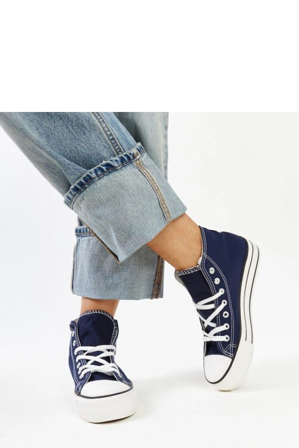 Blue Sneakers....Fabric and Heel Height