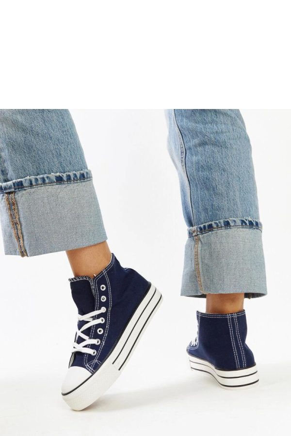 Blue Sneakers....Fabric and Heel Height