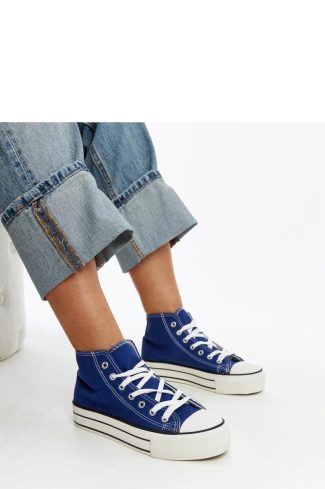 1060835 Blue Sneakers..Fabric and Heel Height