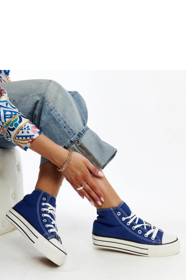Blue Sneakers..Fabric and Heel Height