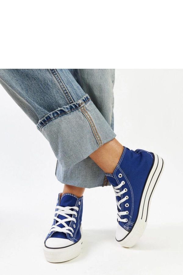Blue Sneakers..Fabric and Heel Height