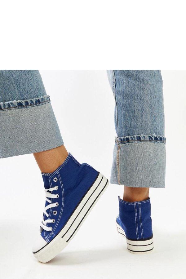 Blue Sneakers..Fabric and Heel Height