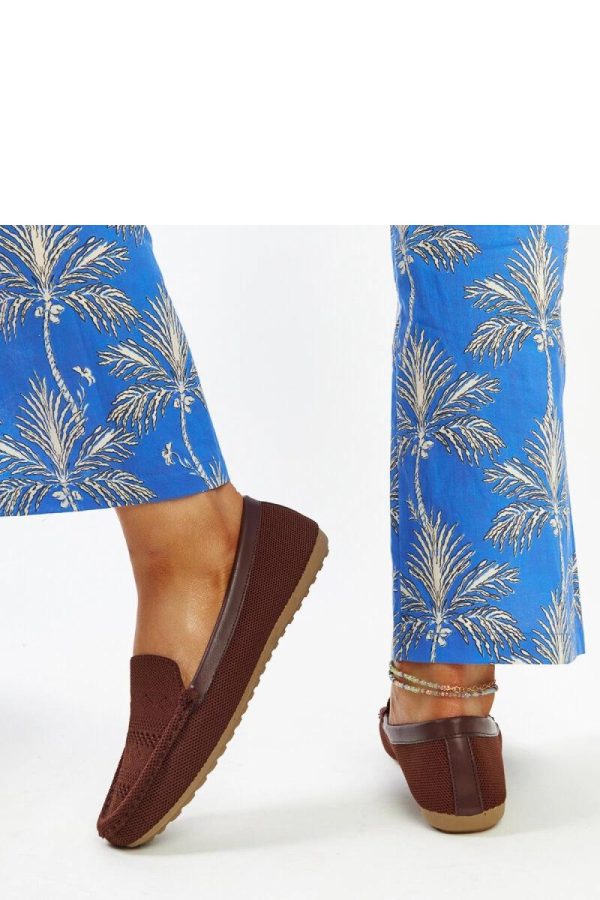 Brown Mocassin...Fabric and Heel Height