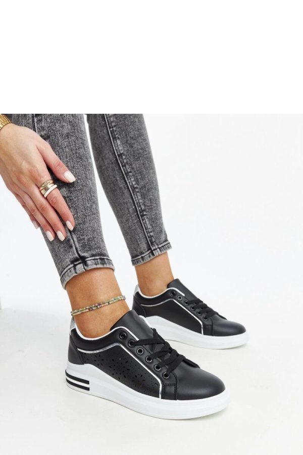 Black Sport Shoes in Women`s Athletic Shoes, Trainers, Sneakers with Fabric and Heel Height