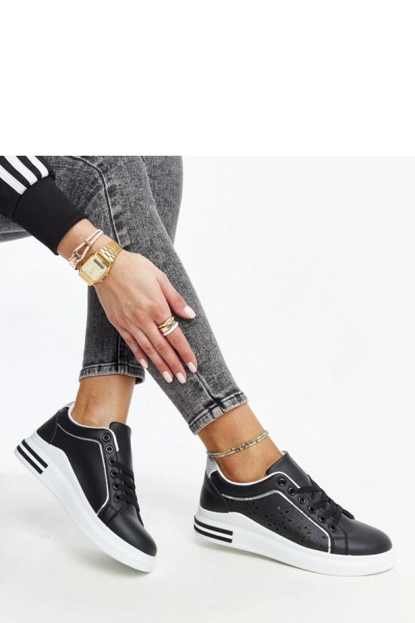 Black Sport Shoes in Women`s Athletic Shoes, Trainers, Sneakers with Fabric and Heel Height