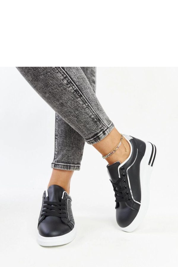 Black Sport Shoes in Women`s Athletic Shoes, Trainers, Sneakers with Fabric and Heel Height
