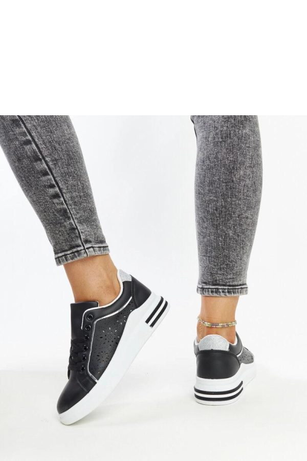 Black Sport Shoes in Women`s Athletic Shoes, Trainers, Sneakers with Fabric and Heel Height