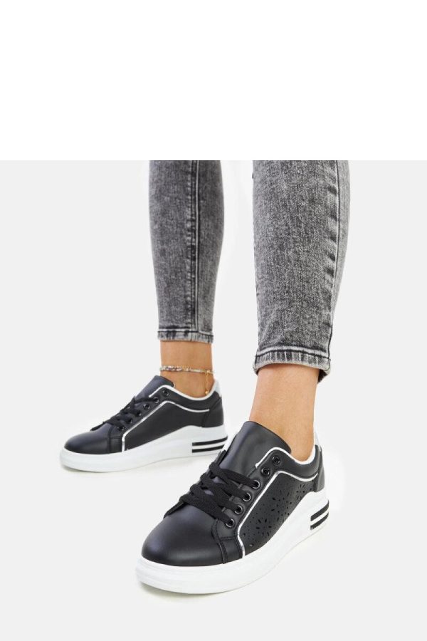 Black Sport Shoes in Women`s Athletic Shoes, Trainers, Sneakers with Fabric and Heel Height