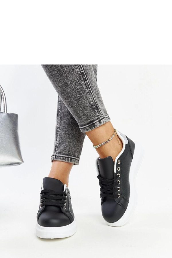 Black Sport Shoes in Women`s Athletic Shoes, Trainers, Sneakers with Fabric and Heel Height
