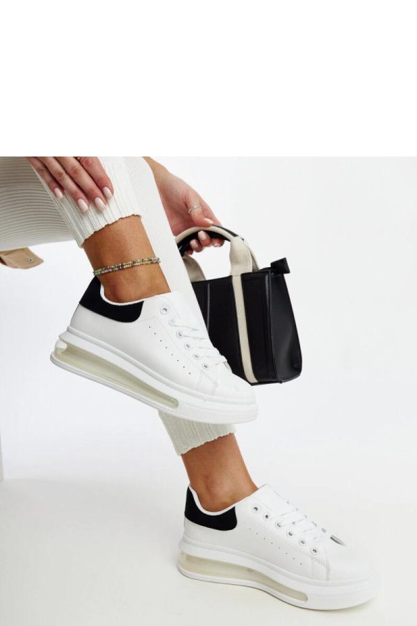 White Sport Shoes in Women`s Athletic Shoes, Trainers, Sneakers with Fabric and Heel Height