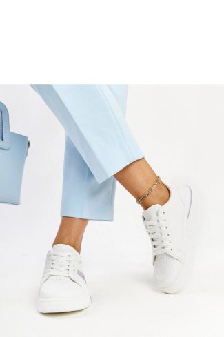 White Sport Shoes.Fabric and Heel Height