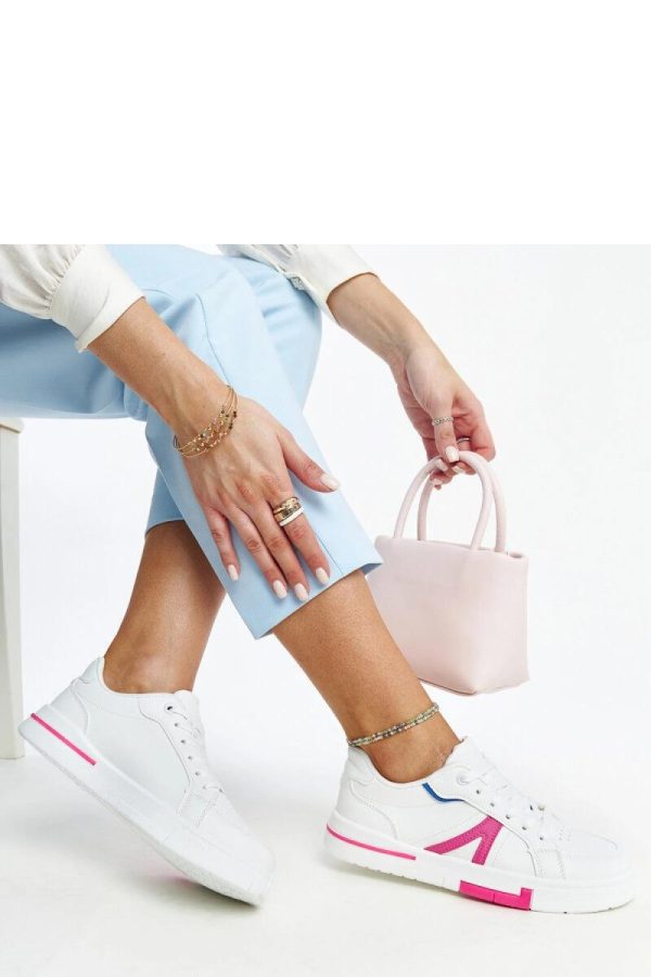 White Sport Shoes.Fabric and Heel Height
