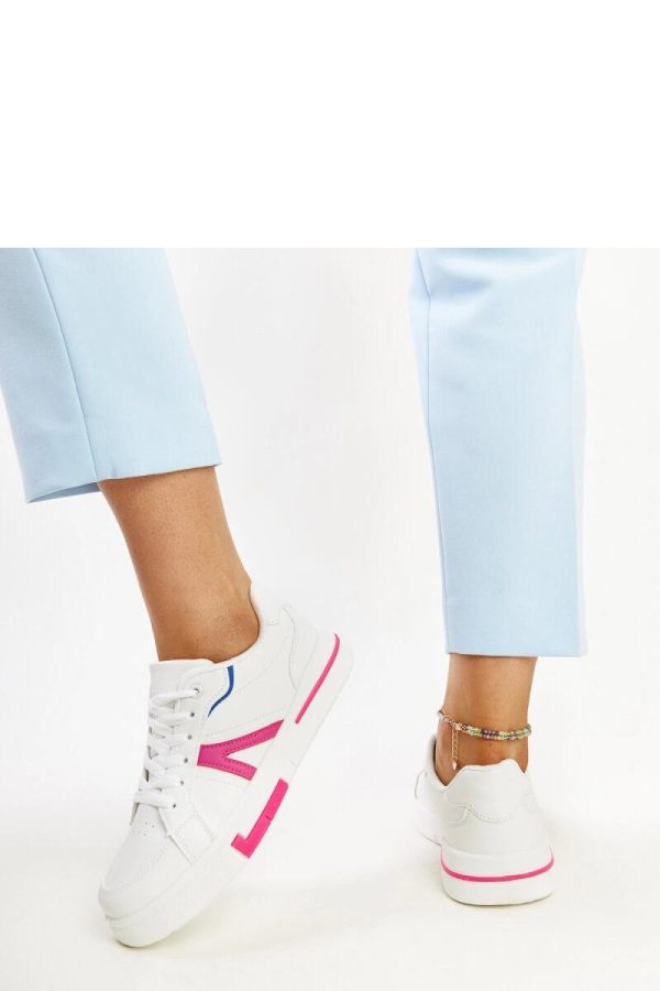 White Sport Shoes.Fabric and Heel Height