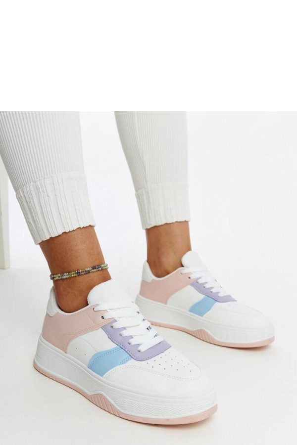 Pink Sport Shoes in Women`s Athletic Shoes, Trainers, Sneakers with Fabric and Heel Height