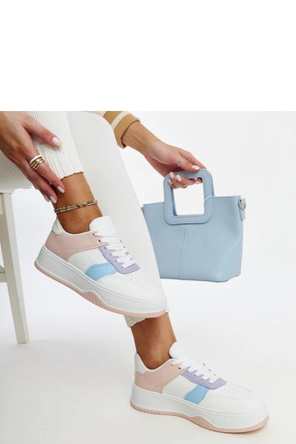 Pink Sport Shoes in Women`s Athletic Shoes, Trainers, Sneakers with Fabric and Heel Height