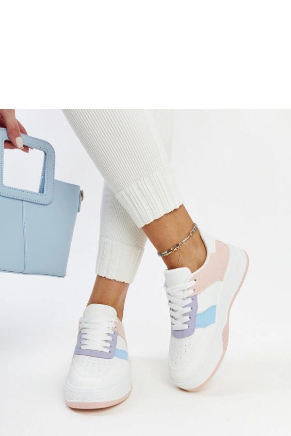 Pink Sport Shoes in Women`s Athletic Shoes, Trainers, Sneakers with Fabric and Heel Height