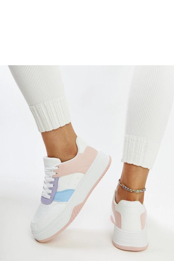 Pink Sport Shoes in Women`s Athletic Shoes, Trainers, Sneakers with Fabric and Heel Height