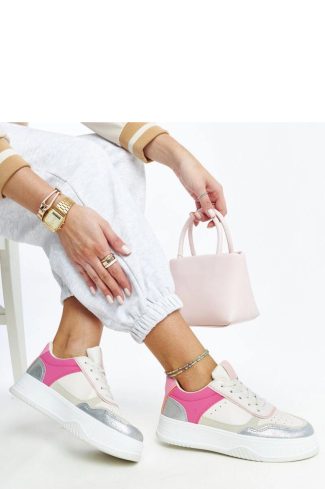 1060915 Pink Sport Shoes.Fabric and Heel Height