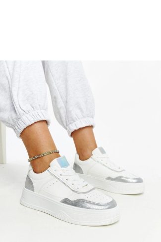 1060920 White Sport Shoes...Fabric and Heel Height
