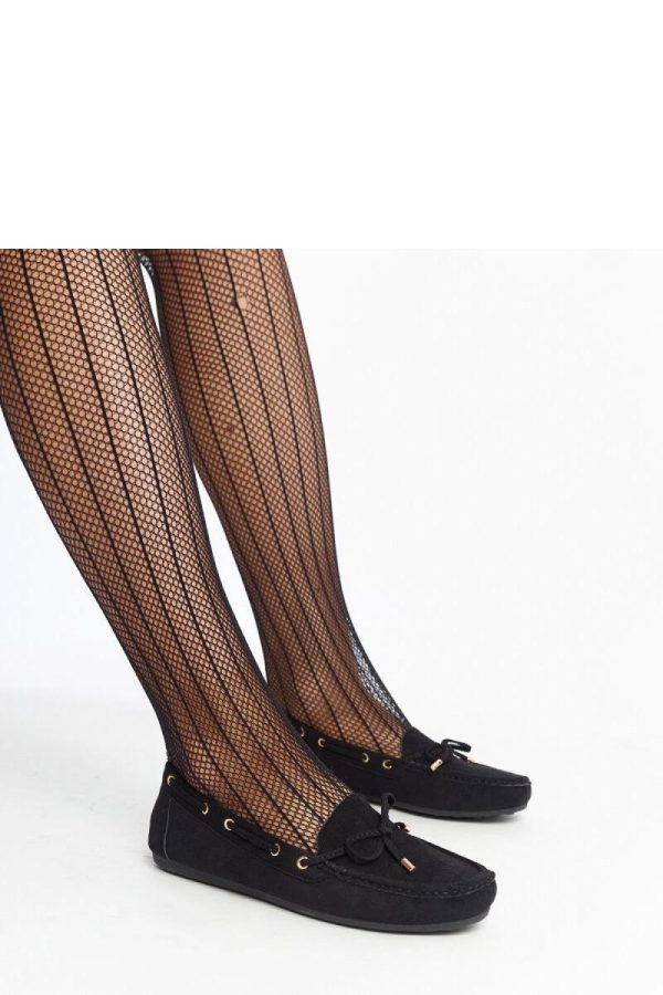 Black Mocassin in Moccasins, Loafers with Fabric and Heel Height
