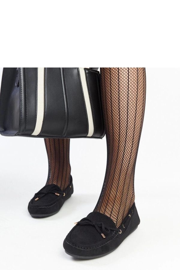 Black Mocassin in Moccasins, Loafers with Fabric and Heel Height