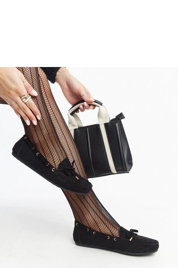 Black Mocassin in Moccasins, Loafers with Fabric and Heel Height