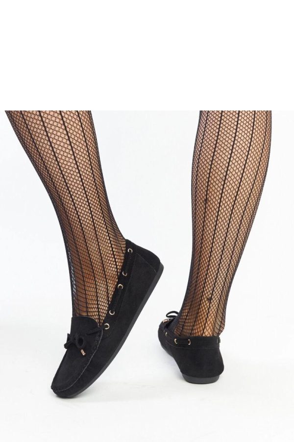 Black Mocassin in Moccasins, Loafers with Fabric and Heel Height