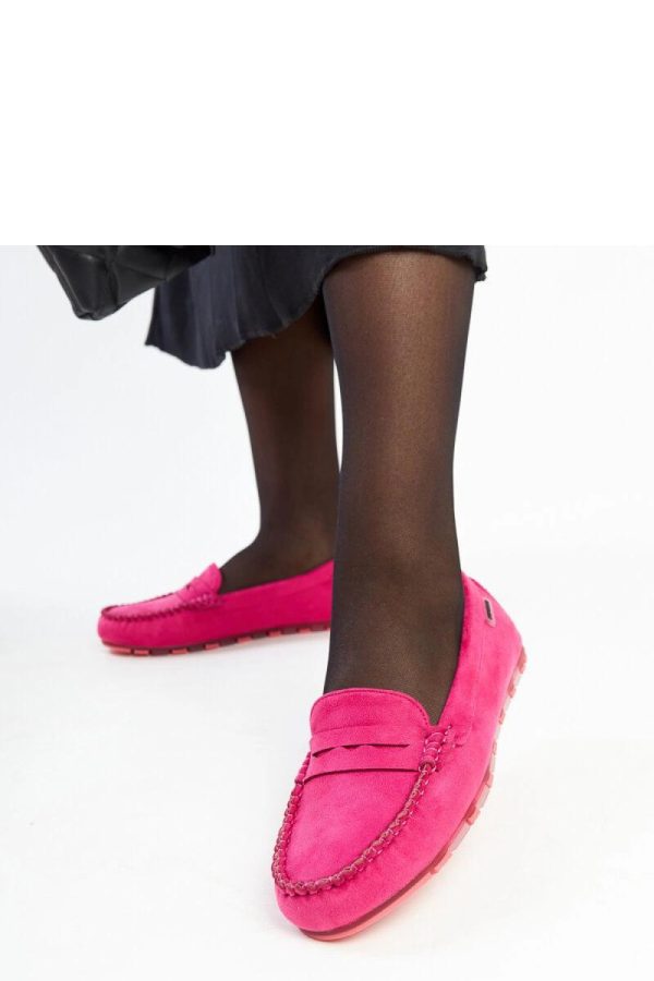 Pink Mocassin in Moccasins, Loafers with Fabric and Heel Height