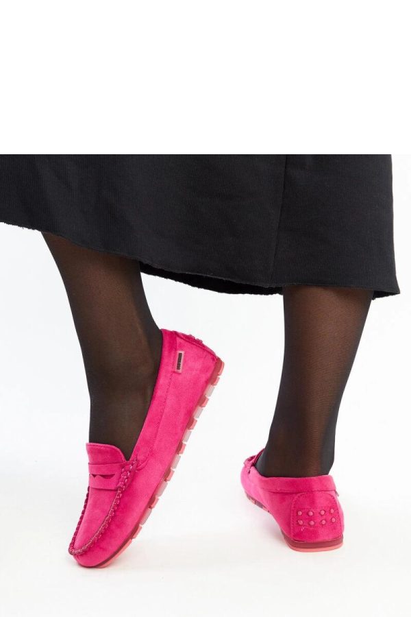 Pink Mocassin in Moccasins, Loafers with Fabric and Heel Height