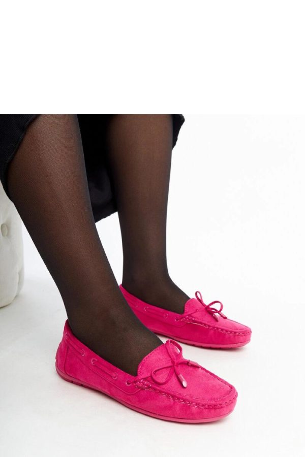 Pink Mocassin in Moccasins, Loafers with Fabric and Heel Height