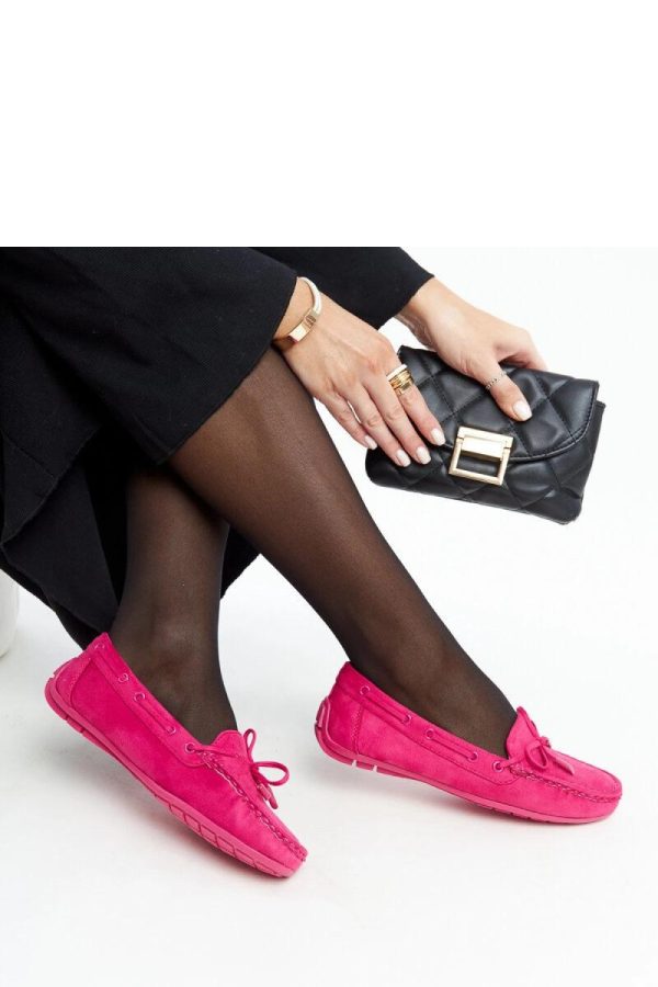 Pink Mocassin in Moccasins, Loafers with Fabric and Heel Height
