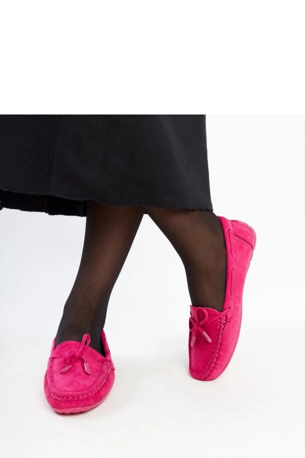 Pink Mocassin in Moccasins, Loafers with Fabric and Heel Height