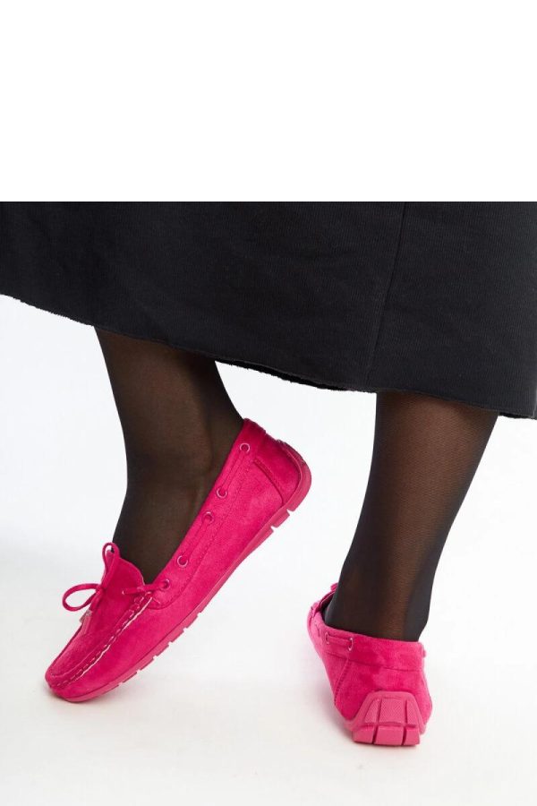 Pink Mocassin in Moccasins, Loafers with Fabric and Heel Height
