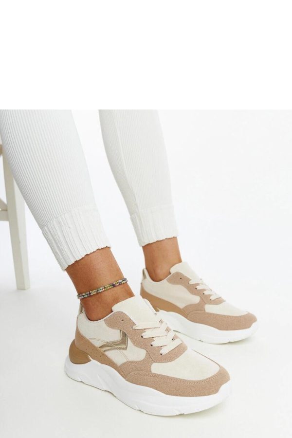 Brown Platform Sneakers in Women`s Athletic Shoes, Trainers, Sneakers with Fabric and Heel Height