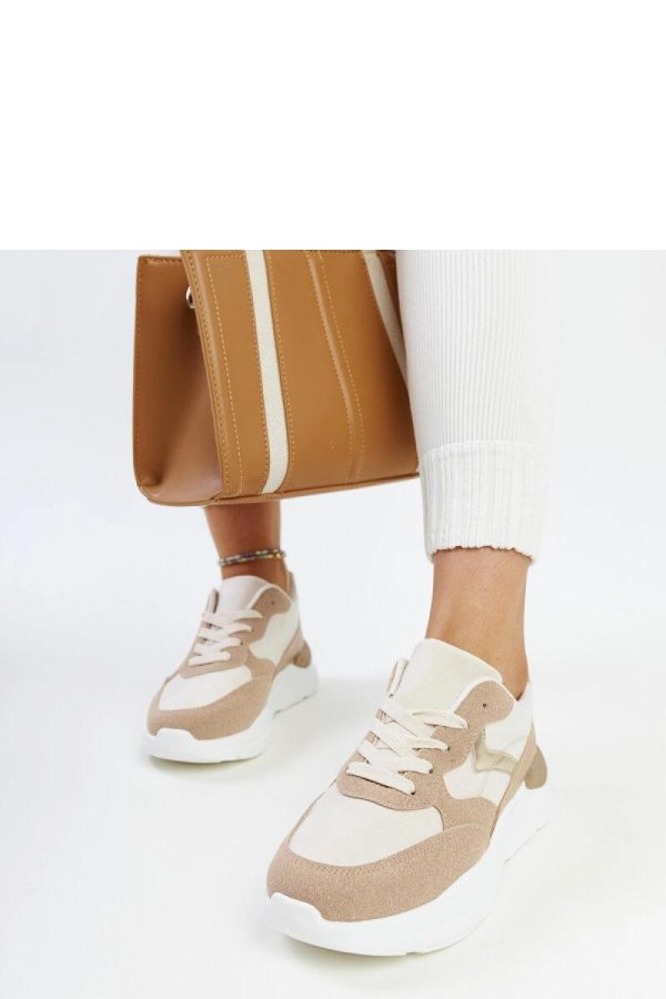 Brown Platform Sneakers in Women`s Athletic Shoes, Trainers, Sneakers with Fabric and Heel Height