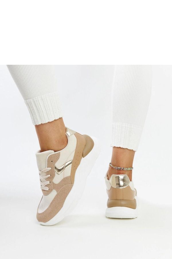 Brown Platform Sneakers in Women`s Athletic Shoes, Trainers, Sneakers with Fabric and Heel Height