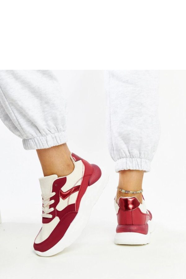 Red Platform Sneakers..Fabric and Heel Height