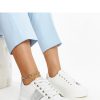 White Sport Shoes..Fabric and Heel Height