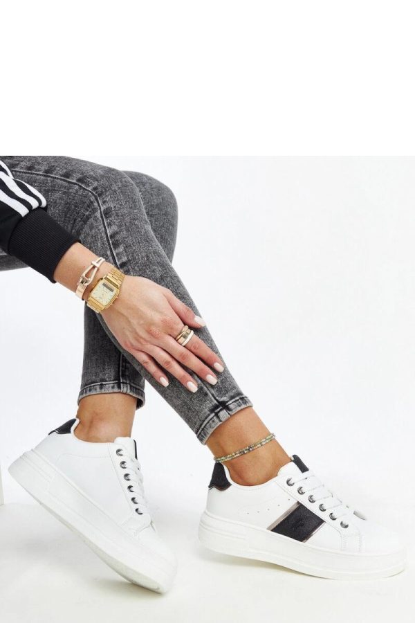 White Sport Shoes in Women`s Athletic Shoes, Trainers, Sneakers with Fabric and Heel Height