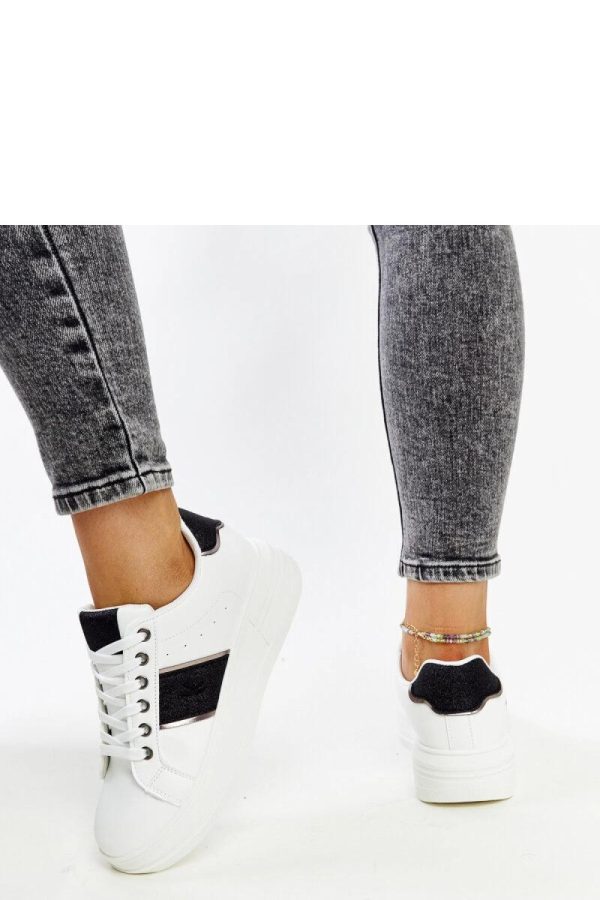 White Sport Shoes in Women`s Athletic Shoes, Trainers, Sneakers with Fabric and Heel Height