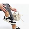White Sport Shoes in Women`s Athletic Shoes, Trainers, Sneakers with Fabric and Heel Height