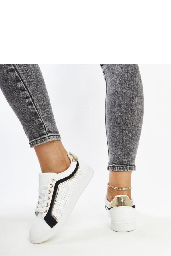 White Platform Sneakers in Women`s Athletic Shoes, Trainers, Sneakers with Fabric and Heel Height