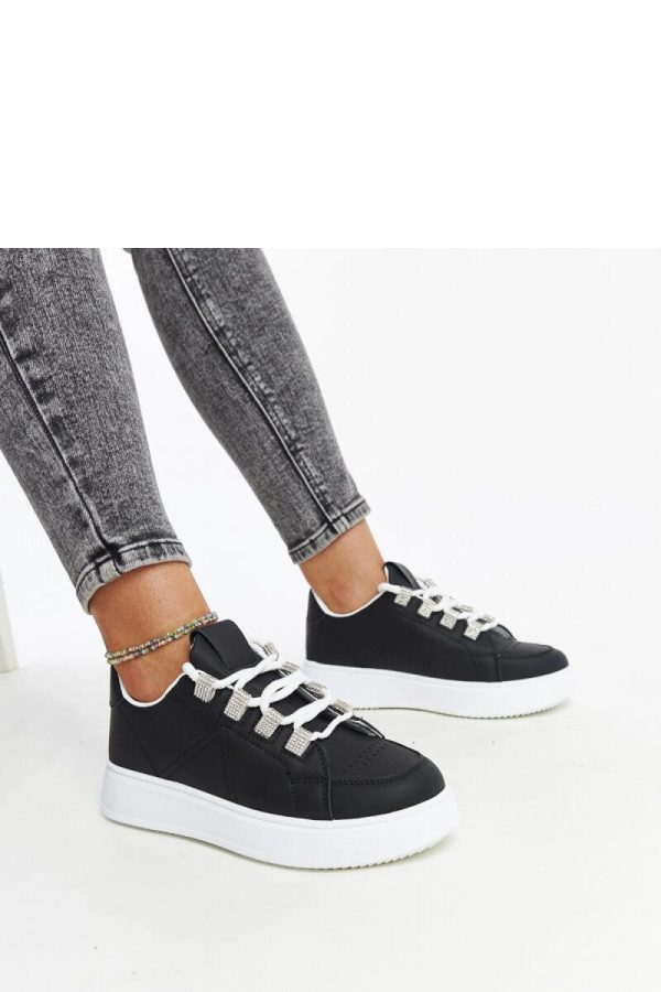 Black Sport Shoes in Women`s Athletic Shoes, Trainers, Sneakers with Fabric and Heel Height