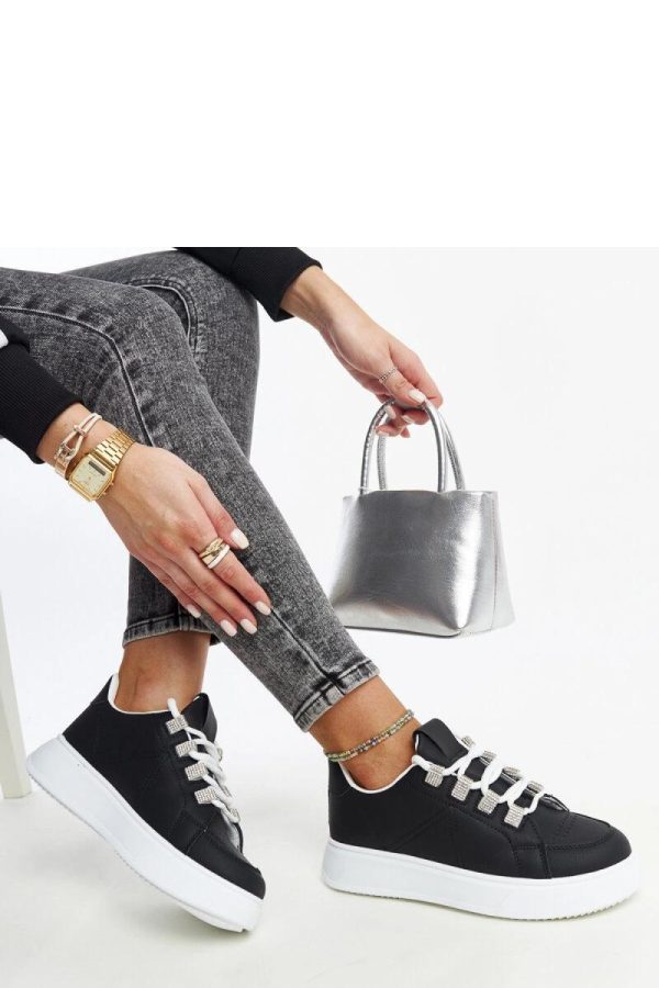 Black Sport Shoes in Women`s Athletic Shoes, Trainers, Sneakers with Fabric and Heel Height