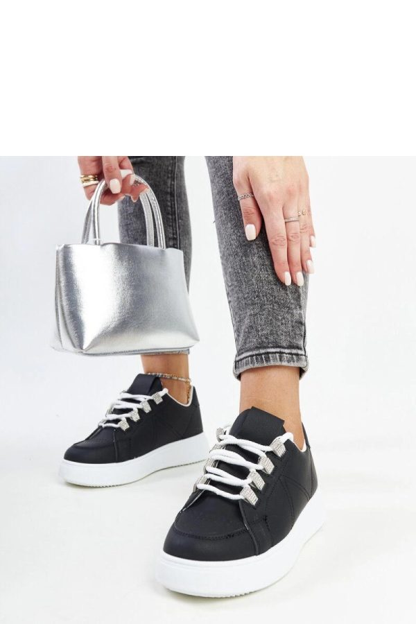 Black Sport Shoes in Women`s Athletic Shoes, Trainers, Sneakers with Fabric and Heel Height