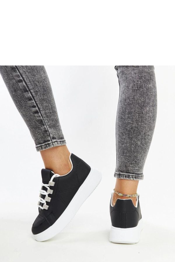 Black Sport Shoes in Women`s Athletic Shoes, Trainers, Sneakers with Fabric and Heel Height