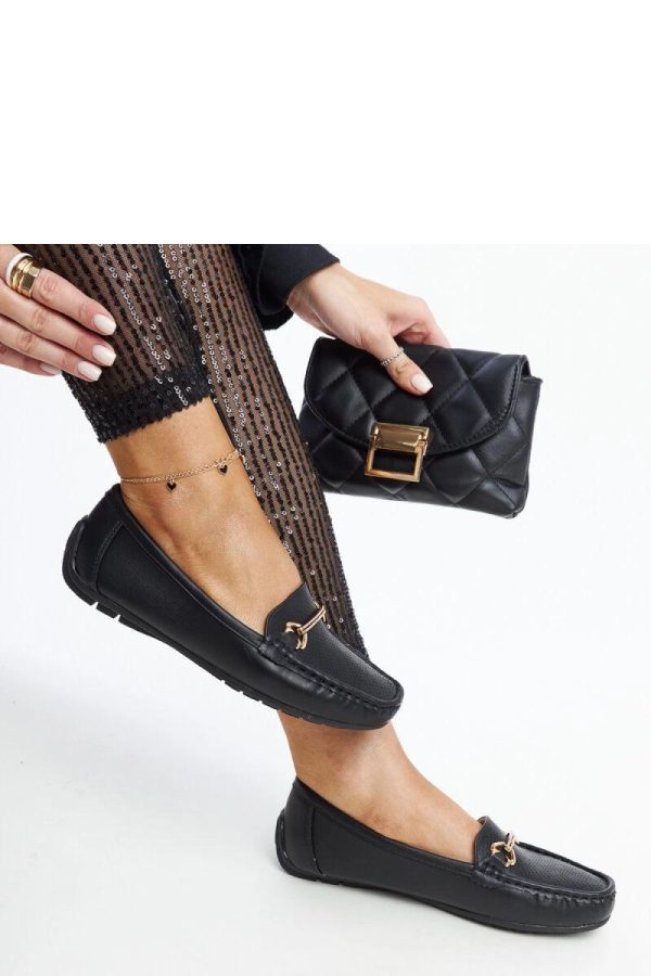 Black Mocassin in Moccasins, Loafers with Fabric and Heel Height