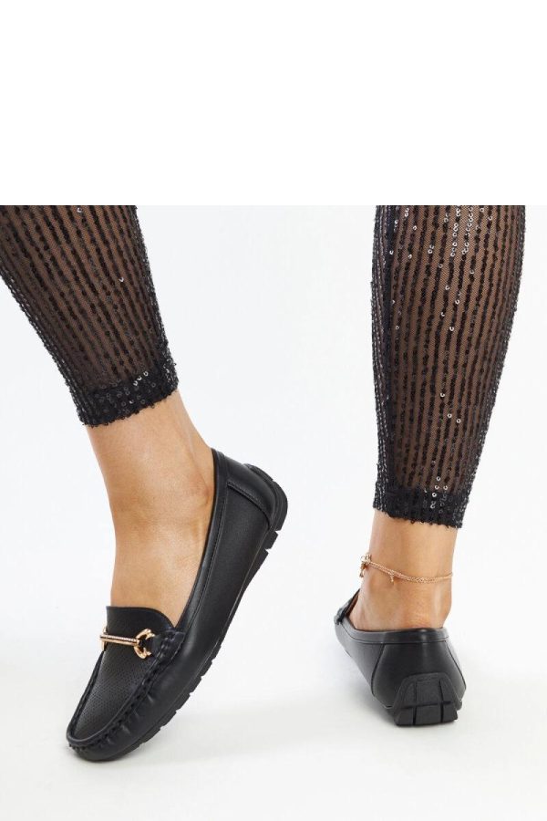 Black Mocassin in Moccasins, Loafers with Fabric and Heel Height